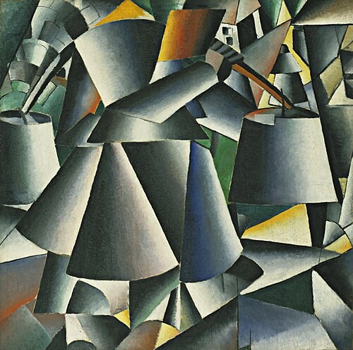 Woman with Pails: Dynamic Arrangement, 1912, Kazimir Malevich