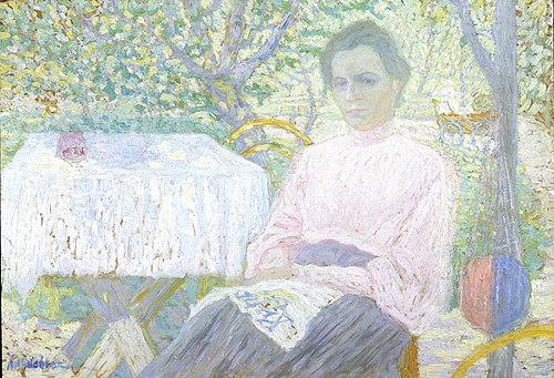 Woman reading newspaper, 1905, Kasimir Malevitch
