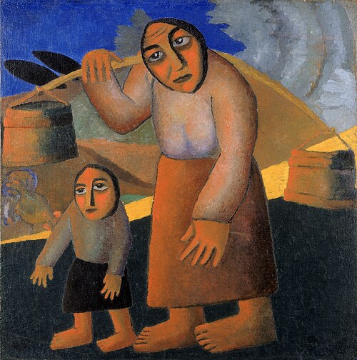 Peasant Woman with Buckets, 1912, Kasimir Malevitch
