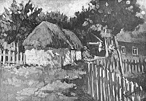 Maisons paysannes, 1920, Kasimir Malevitch
