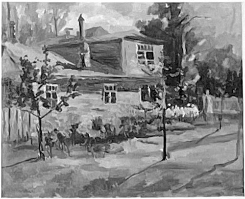 Paysage avec maison, 1920, Kasimir Malevitch