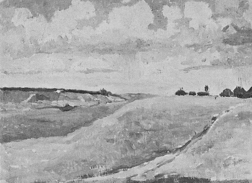 Paysage, champs, 1932, Kasimir Malevitch