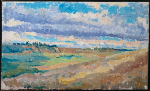 Paysage, champs, 1932, Kasimir Malevitch