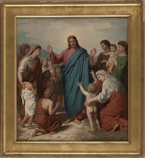 Esquisse pour l'église Notre-Dame-des-Blancs-Manteaux : Le Christ au milieu des enfants, 1873, Charles-Henri Michel