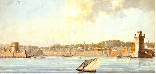 Rhodes, the Old Harbour, 1769, Thomas Hope