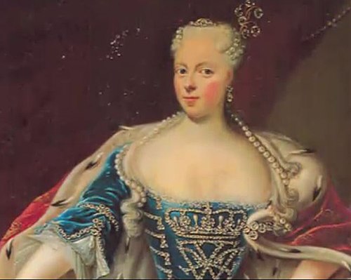 Anna Sophie Reventlow (1693-1743) as queen, 1730, Johann Salomon Wahl