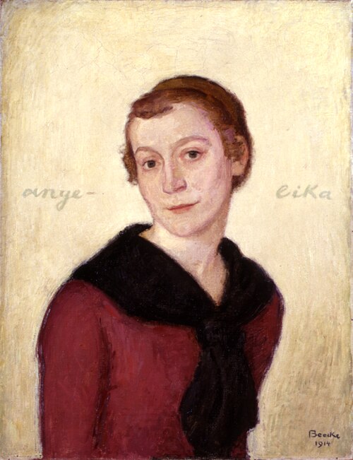 Portrait de l'artiste Angelika Marowska (1), 1914, Henri Beecke