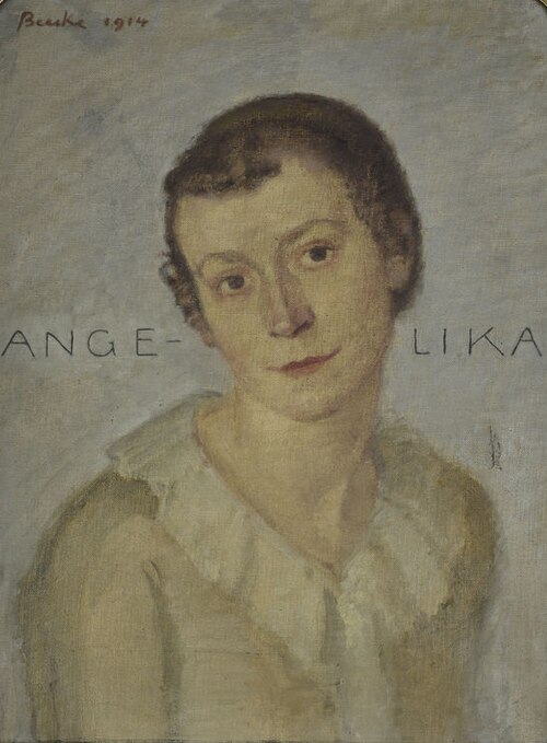 Portrait de l'artiste Angelika Marowska (2), 1914, Henri Beecke