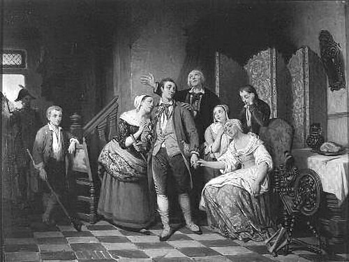 Het afscheid andere titel; (De gevangeneming), 1835, Aloïs Hunin