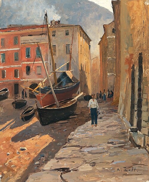 A harbour on the Riviera, 1927, Alfred Zoff