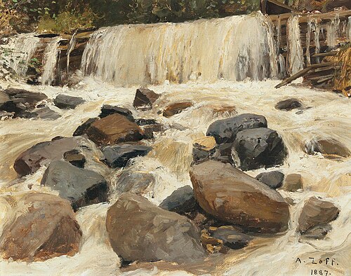 A River Dam, 1887, Alfred Zoff