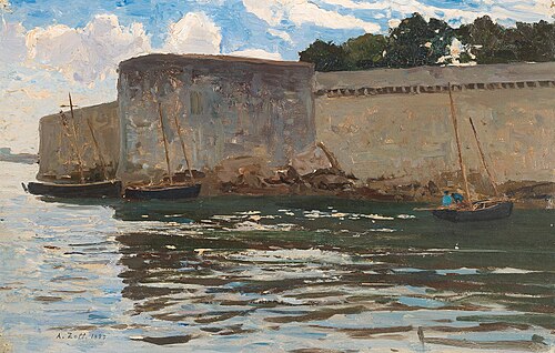 Homecoming of the fishermen of Concarneau, 1893, Alfred Zoff