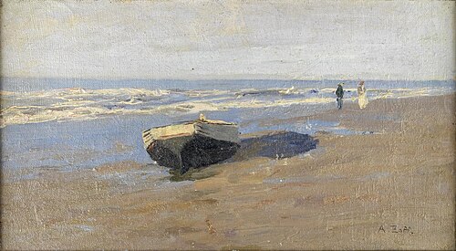Strand in Belgien, 1926, Alfred Zoff