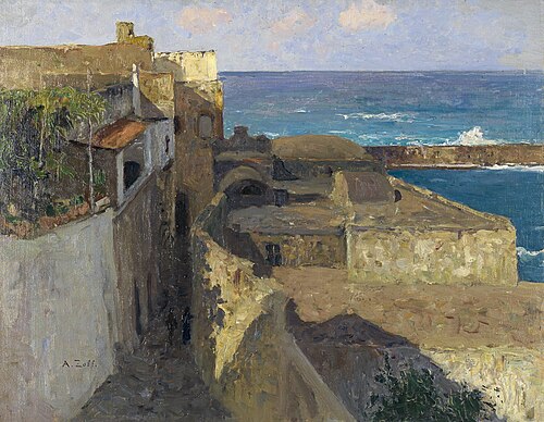 Enge Gasse in Forio., 1927, Alfred Zoff