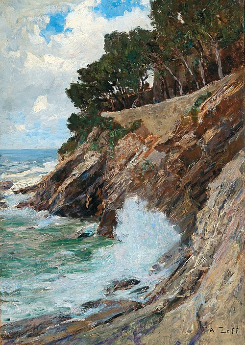 Scene on the Nervi coast, 1927, Alfred Zoff
