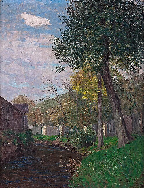 Bachbett im Herbst, , Alfred Zoff