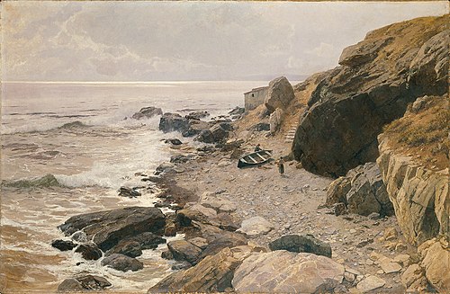 An der Riviera (felsige Küste), 1887, Alfred Zoff