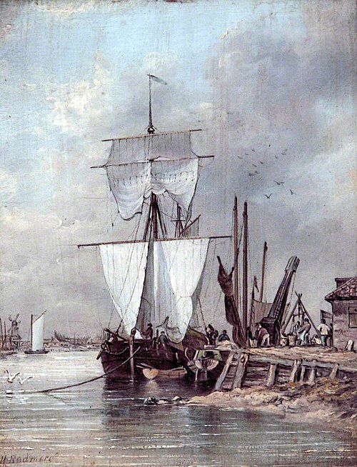 Ship at a Quayside, , Henry Redmore