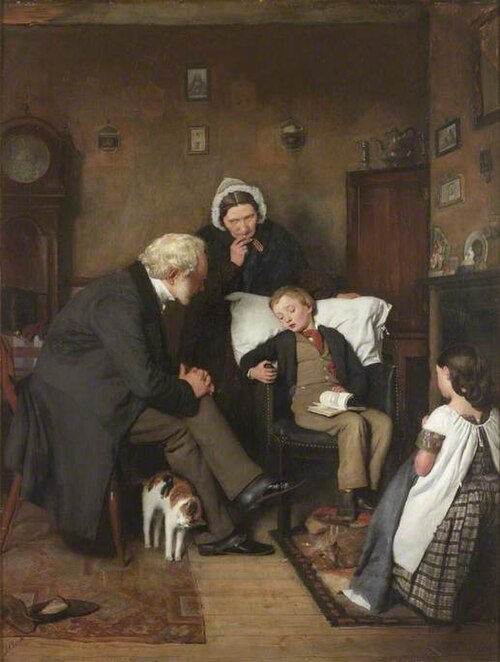 The Sick Boy, 1857, Joseph Clark