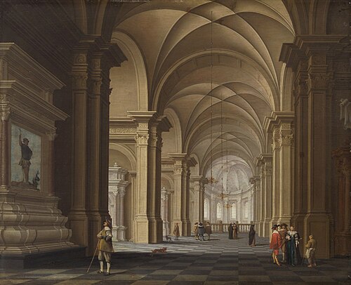 Inneres einer gotischen Kirche, , Jan van der Vucht