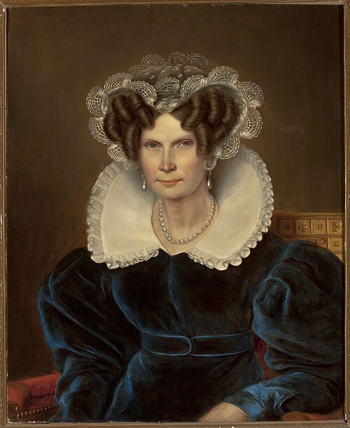 Portrait of Wilhelmine, queen of the Netherlands, 1828, Jan Baptist van der Hulst