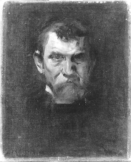 Männerkopf, 1883, Leo Samberger