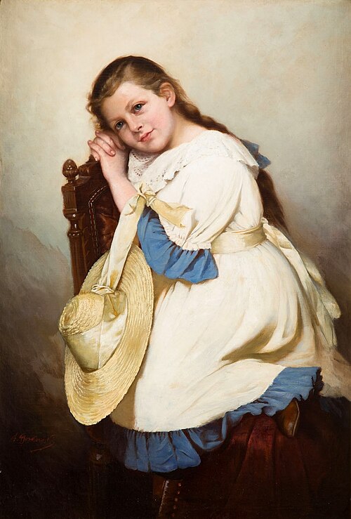 Portret Wandy Chełmońskiej jako dziecka, 1900, Alfons Dunin-Borkowski