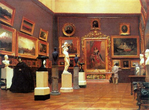 Интерьер картинной галереи В.А. Кокорева, 1864, 