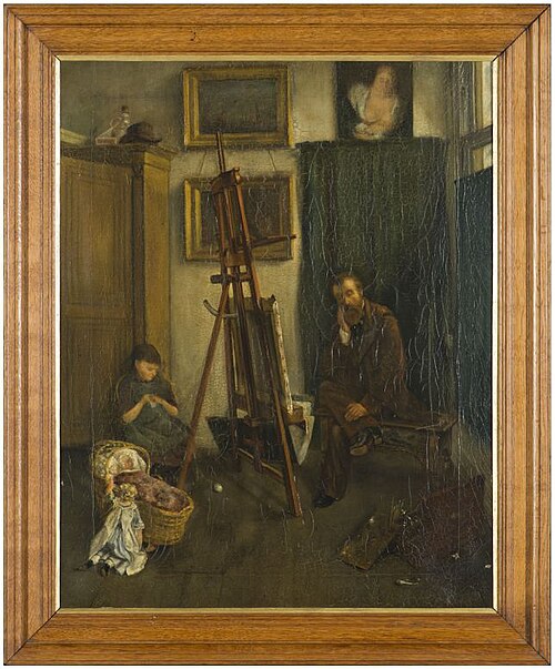 Gezicht in het atelier van A. Martin, 1900, Albert Martin