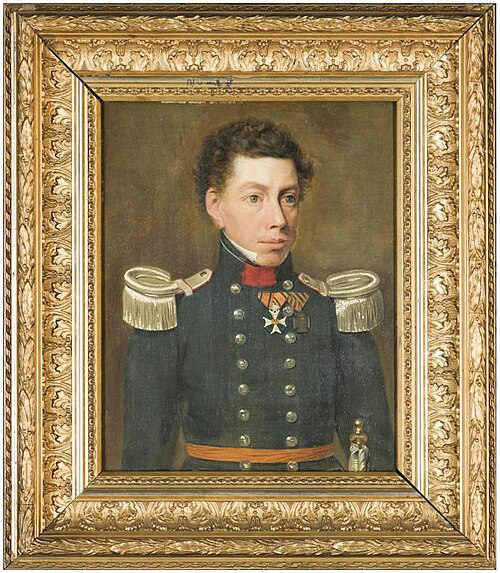 Portret van Joh. Hora Adama in officierskostuum, 1831, Cornelis Wester
