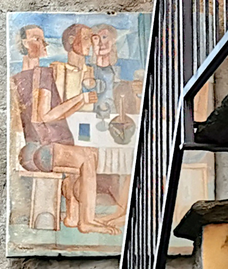 Cubist figures at the table, 1961, Giuseppe De Luca