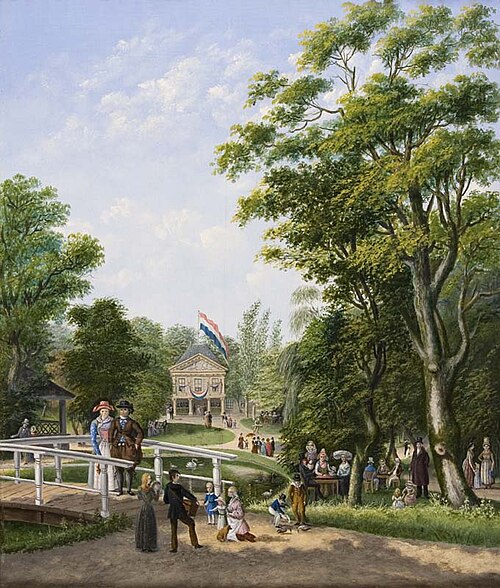 Gezicht in de Prinsentuin te Leeuwarden, 1839, Jacob Bonga