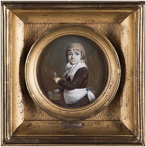 Portret van Simon van Sloterdijck Beekkerk, zes jaar oud, 1798, Petrus Groenia