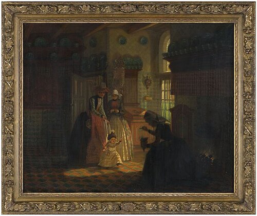 Interieur van een Hindeloper kamer, 1906, Pieter Sebes