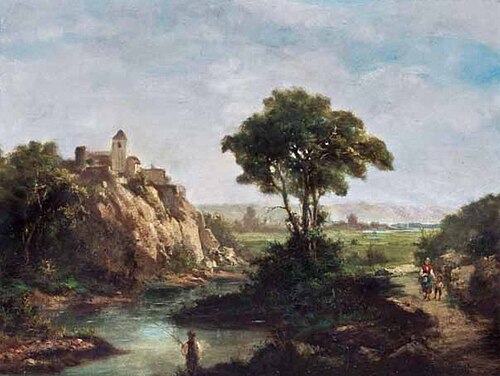 Landscape with Ruins, 1900, Károly Telepy
