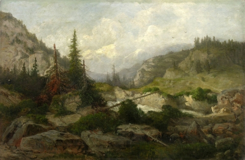 Hilly Landscape, 1900, Károly Telepy