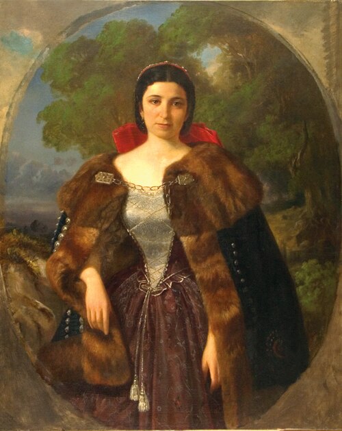 Portrait of Róza Laborfalvi, 1858, Károly Telepy