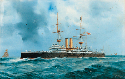 The battleship H.M.S. Repulse, 1850, Gaetano Esposito