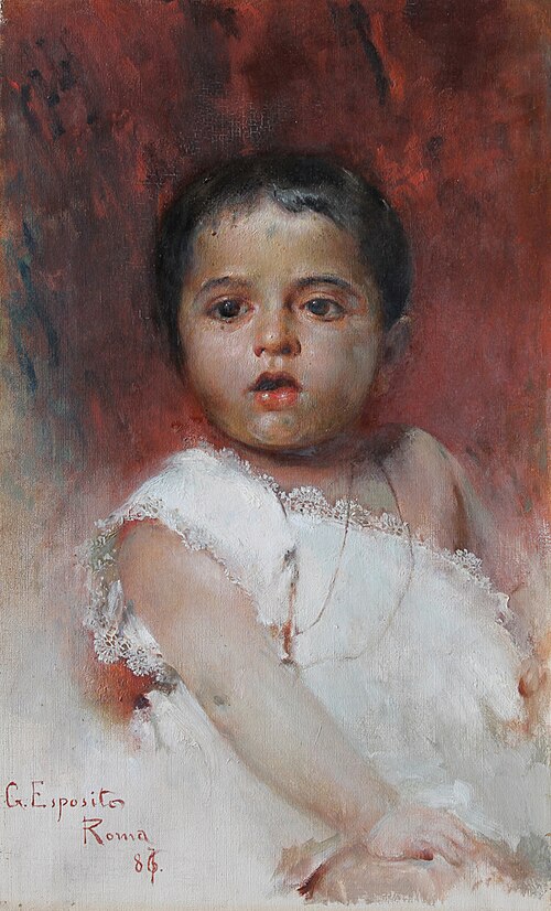Little girl, 1886, Gaetano Esposito