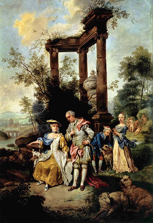 La Famille Goethe à Schäfertracht, 1760, Johann Conrad Seekatz