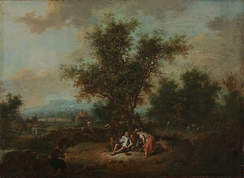 Landscape with Peasants, 1765, Johann Conrad Seekatz