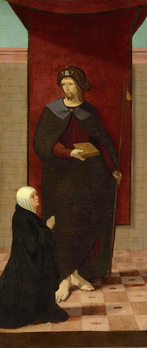 Saint James the Greater with an Augustinian nun, 1500, Mestre da Lourinhã