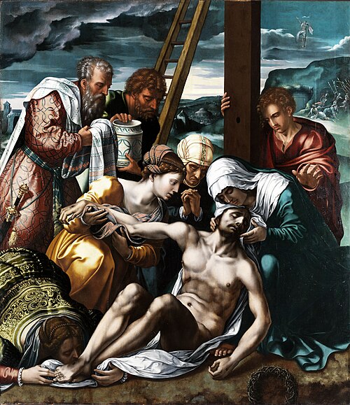 La lamentation sur le corps du Christ mort, 1578, Marcus Gheeraerts l'Ancien
