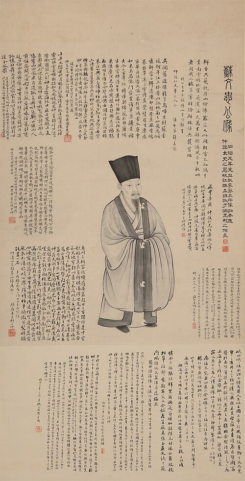濮森摹苏轼像轴, 1862, 