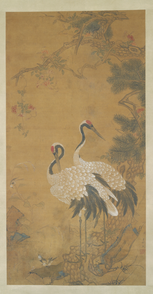 王维烈松鹤凌霄轴, , Wang Weilie