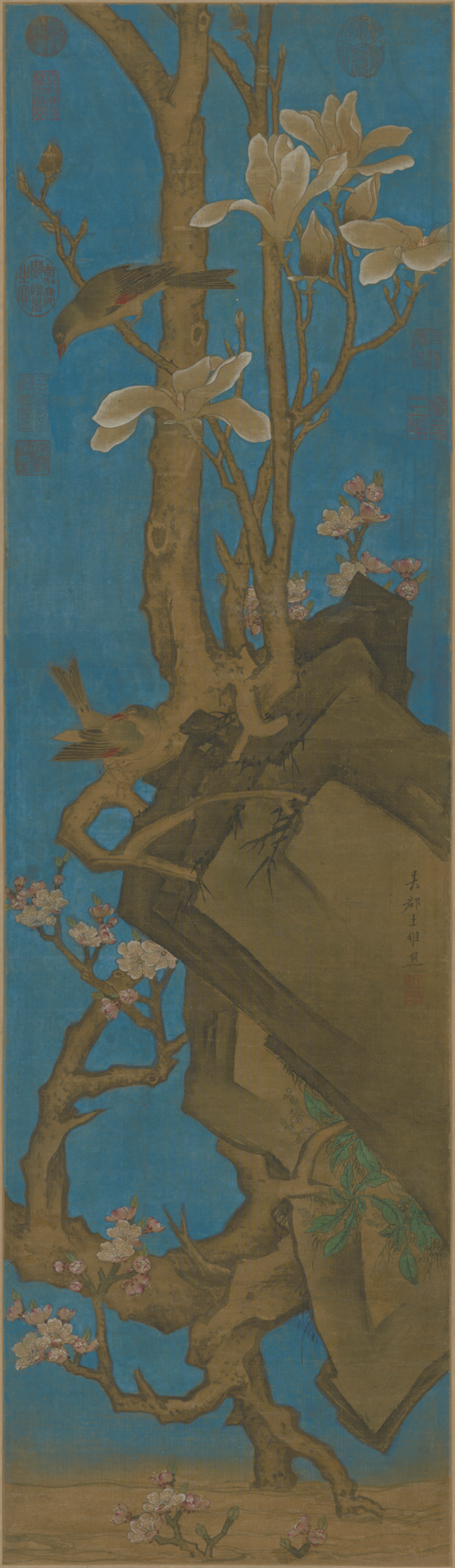 王维烈花鸟轴, , Wang Weilie