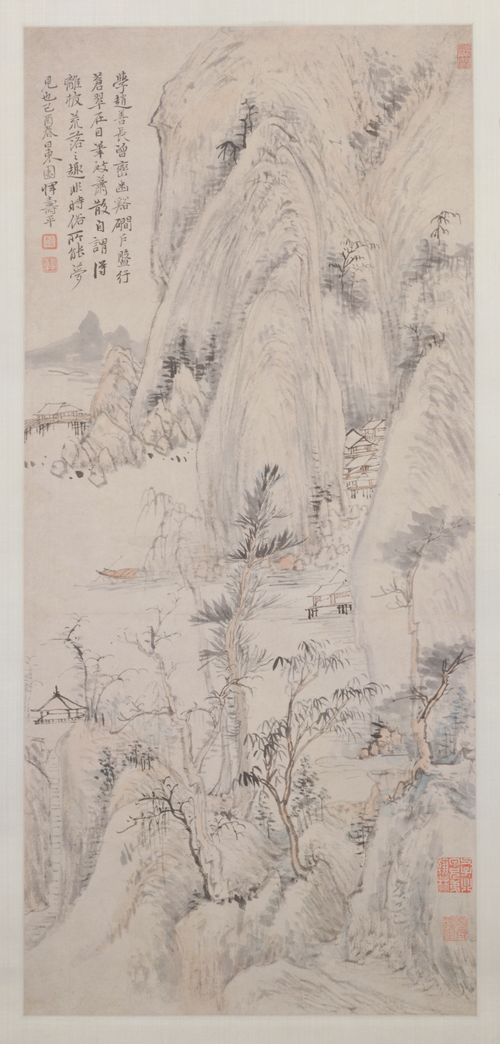 恽寿平层峦幽溪轴, , Yun Shouping