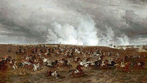 The Battle of Waterloo, 16–19 June 1815, the Defeat of Kellerman's Cuirassiers, 1847, Thomas Sidney Cooper