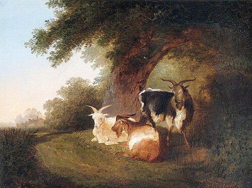 Three Goats in a Landscape, 1848, Thomas Sidney Cooper