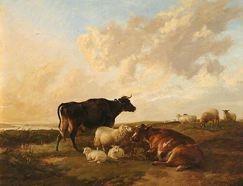 Landscape with Cows and Sheep, 1850, Thomas Sidney Cooper